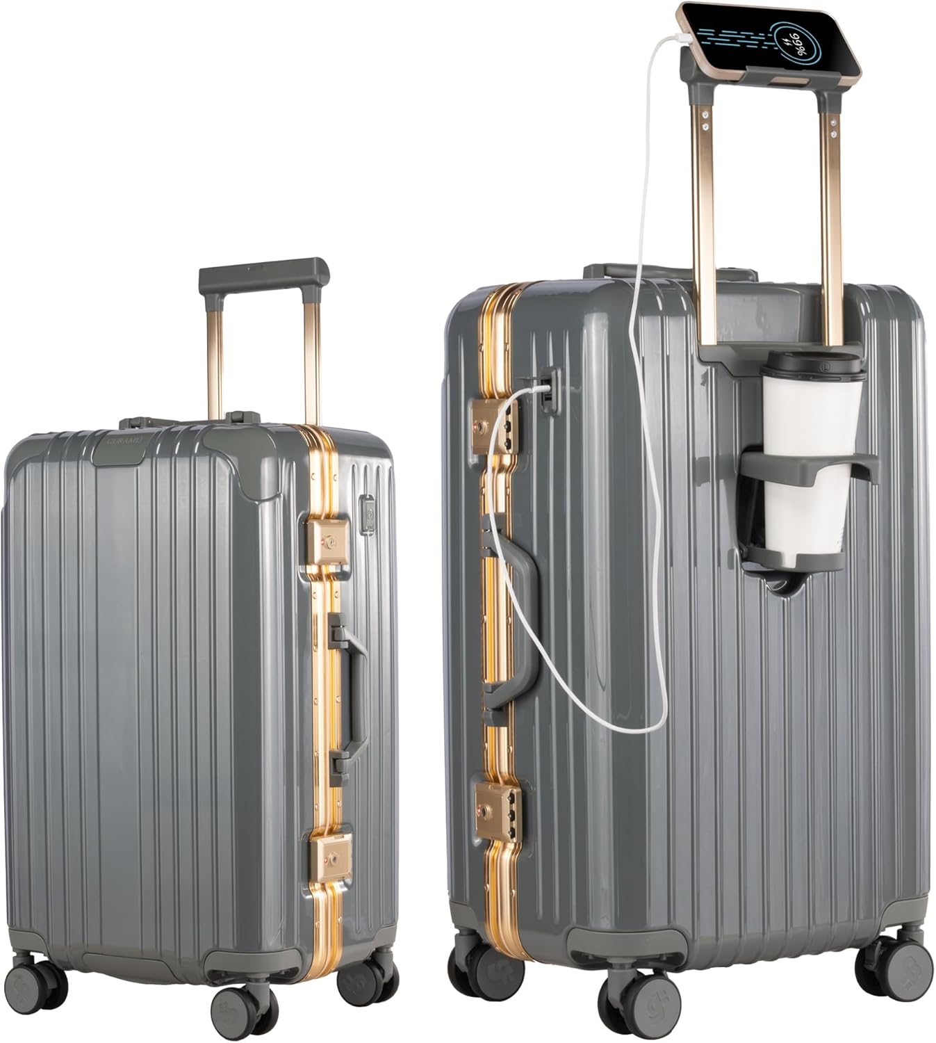 GURAMA スーツケース シルバー 大容量 GURAMA スーツケース シルバー 大容量 GURAMA スーツケース